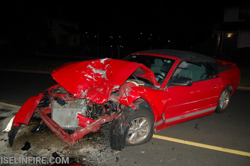 Head on collision between a Mustang and a street sweeper on Ronson Road, October 4, 2020.