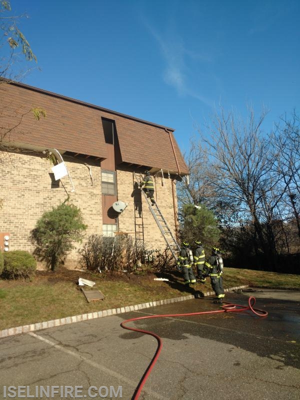 Brush fire extended to building, Aspen Manor Bldg. 5, November 23, 2018.