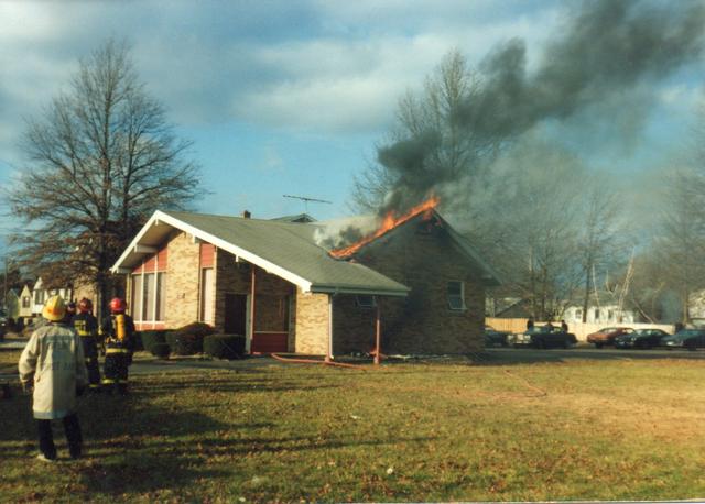 Structure fire at 896 Green Street, 1984.