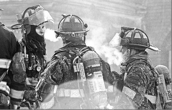 Just a little chilly at the New Brunswick Avenue strip mall fire.