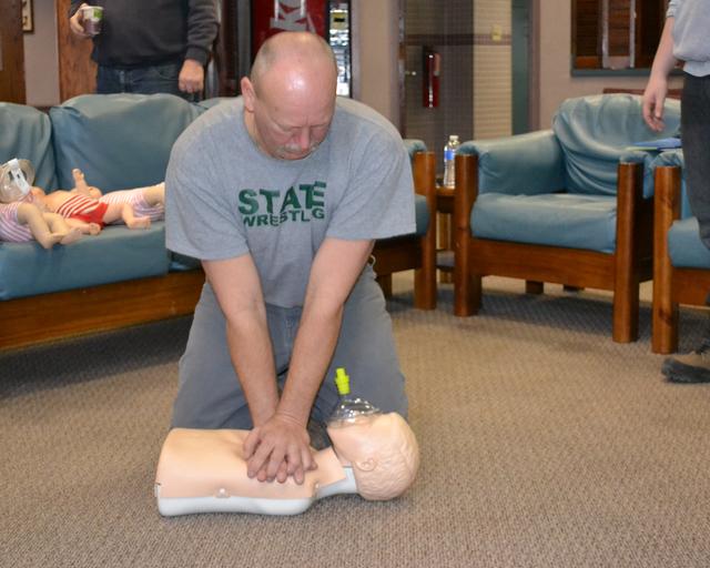 Lt. Rudy at CPR class, Jan. 26, 2013.