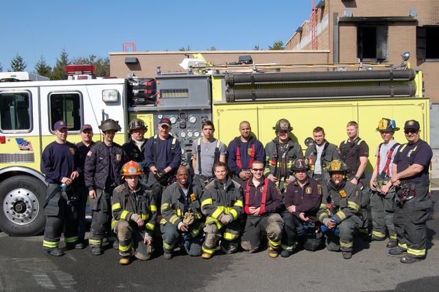 March 20, 2011: Live burn drill at the Taxpayer building, Middlesex County Fire Academy.