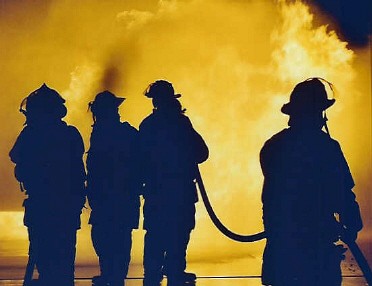 Flammable liquid firefighting training at the Middlesex County Fire Academy.