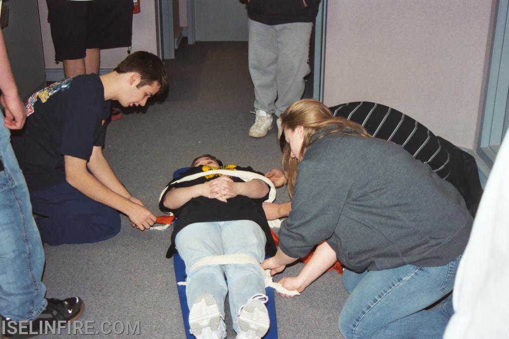 First Aid training April 2004.