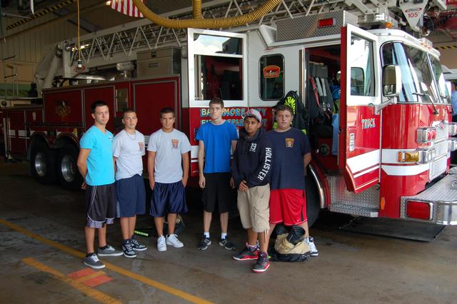 Visit to Baltimore City FD Truck 6, October 5, 2013.