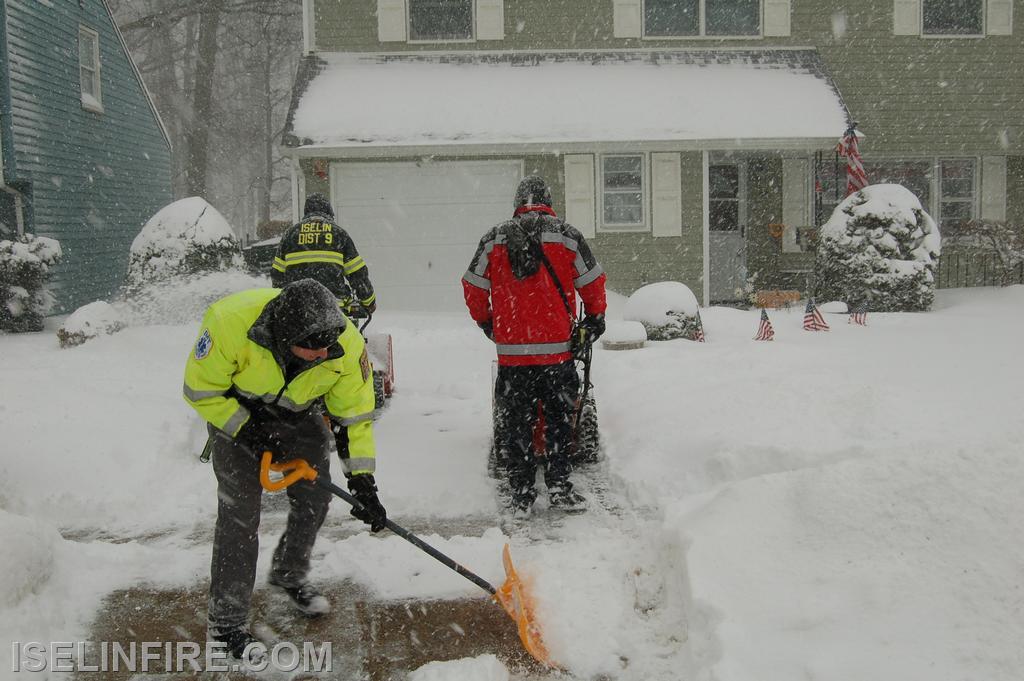 Continuing a long tradition of shoveling firefighter widow's driveways,  February 1, 2021.