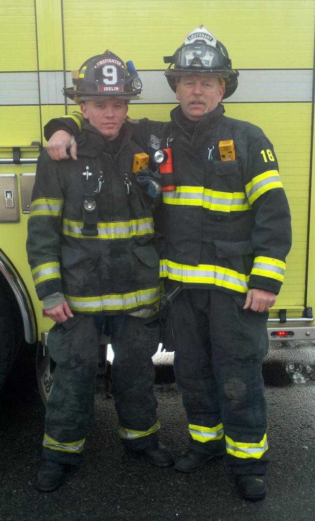 Fire Company Legacy: Lieutenant Mike Rudy with son Leighton.