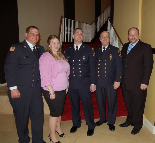 Fire Company Legacy: Ex-Chief Kevin Wertz with son-in-law Chris Bausch, daughter Mary, son AJ, and son Christopher (Ex-Chief District 11). 